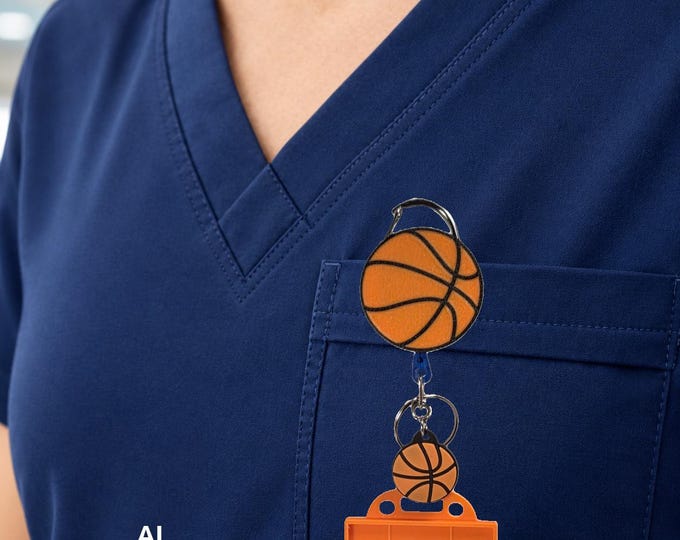 Sports Ball Badge Reels | Fun Retractable Badge Holder for Nurses & Teachers