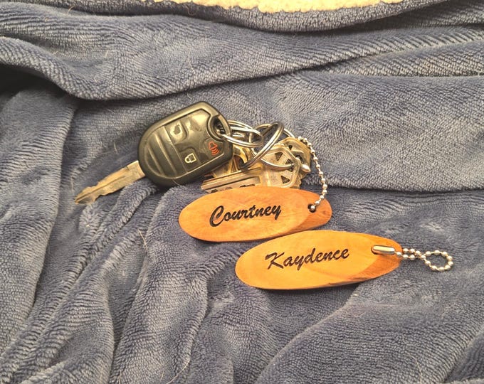 Personalized Natural Wood Keychain - Thoughtful Birthday Gift for Him or Her