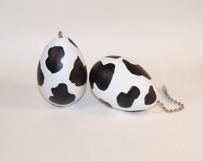 Cow Eggs Ceiling Fan Pulls - Rustic Light Pull Set, Country & Farm Decor, Perfect Gift for Her