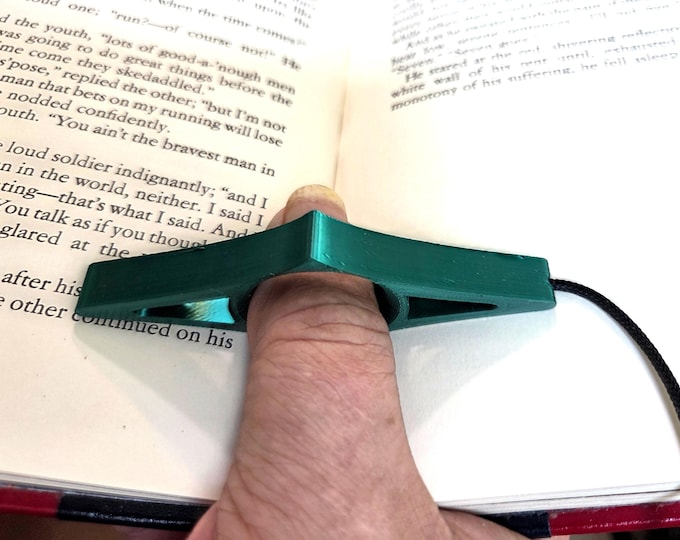 Pair of Thumb Ring Book Holder Bookmark - Unique Gift for Readers, Teachers Gift, Pastors Gift and Present for Graduates