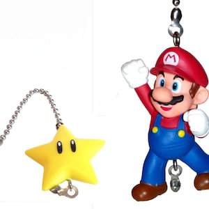 Juego de luces y ventiladores de techo de Super Mario Bros., decoración para habitación infantil de Nintendo, regalo para gamers.