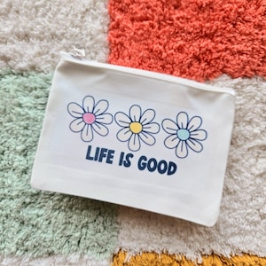 小さなキャンバスジッパーポーチ | Life is Good
