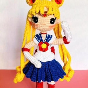 Sailor Moon Doll Crochet – Anime Amigurumi Doll,Crochet Sailor Moon Toy – Magical Girl PDF Pattern,Sailor Moon Amigurumi DIY