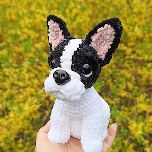 French Bulldog Crochet,Cute Dog Amigurumi,Crochet Frenchie Toy,French Bulldog Amigurumi,French Bulldog Amigurumi – Dog Lover Gift Crochet
