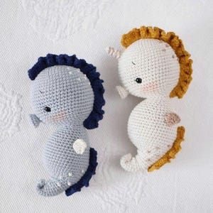 Seahorse Crochet Pattern,Amigurumi Sea Animal Doll,Crochet Seahorse Toy,Ocean Amigurumi Doll,Amigurumi Seahorse DIY,Soft Sea Animal Crochet