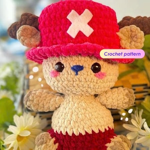 Anime Amigurumi PDF, häkeln Ruffy/Zoro/Chopper Doll Pattern - One Piece Häkelanleitung, Anime Doll Amigurumi - One Piece häkeln DIY-Tutorial