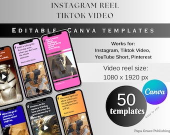 Plantilla de video reel de Kemet egipcio, citas espirituales, plantilla de video reel de Instagram y TikTok, plantilla para redes sociales, personaliza en Canva (gratis)