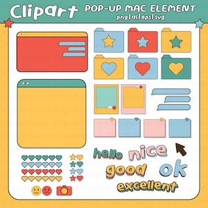 Clip Art POP-UP Mac/Windows 34 elements!