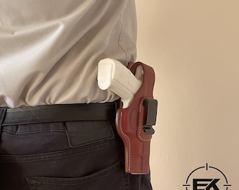Funda de cuero para CZ 75: doble porte IWB/OWB (mano derecha/izquierda)