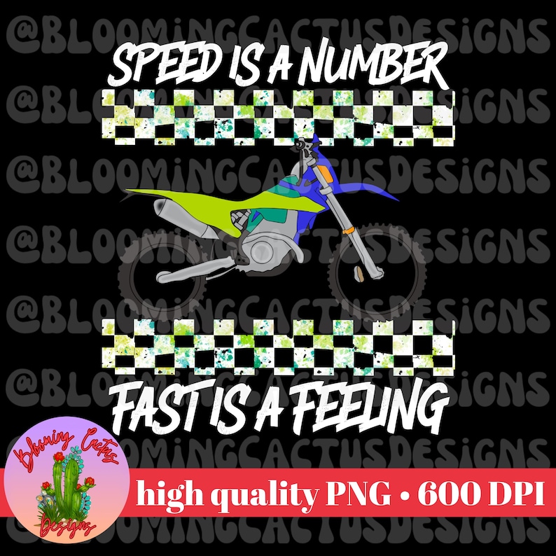 Speed is a Number Dirt Bike Checker Print PNG for BOY for Commercial or ...