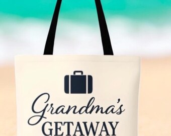 Grandma's Getaway Tote Bag-Fun Travel Gift for Mom or Nana