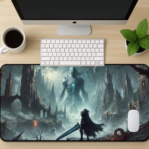 Gothic Mouse Pad Dark Fantasy Desk Mat Gaming Mouse Pad Gift for Gamer Gothic Desk Mat Extended Desk Mat Dark Fantasy Mouse pad For Him