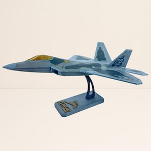 F-22 Raptor Jet Fighter Model – 3D Printed Stealth USAF Collectible Aviation Gift