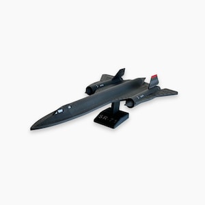 Maqueta de escritorio SR-71 Blackbird / Avión militar impreso en 3D / Regalo para entusiastas de la aviación