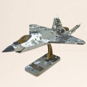 Sukhoi Su-75 Checkmate Jet Fighter Model – 3D Printed Stealth Russian Collectible Aviation Gift