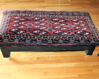 Custom Bench Seat from Vintage Turkmen Yomut "Chuval"  by Old Silk Route -Free Shipping