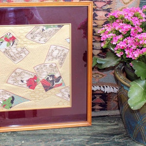 Vintage Framed Obi Textile Fragment -Japanese Silk Brocade