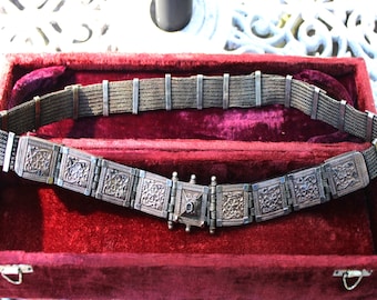 Vintage Silver Belt from Rajasthan with Velvet Box-28"inch Waist