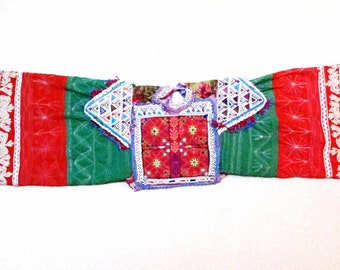 Vintage Dress Yoke with Sleeves, Choli Crop Top from Afghanistan- Free Shipping