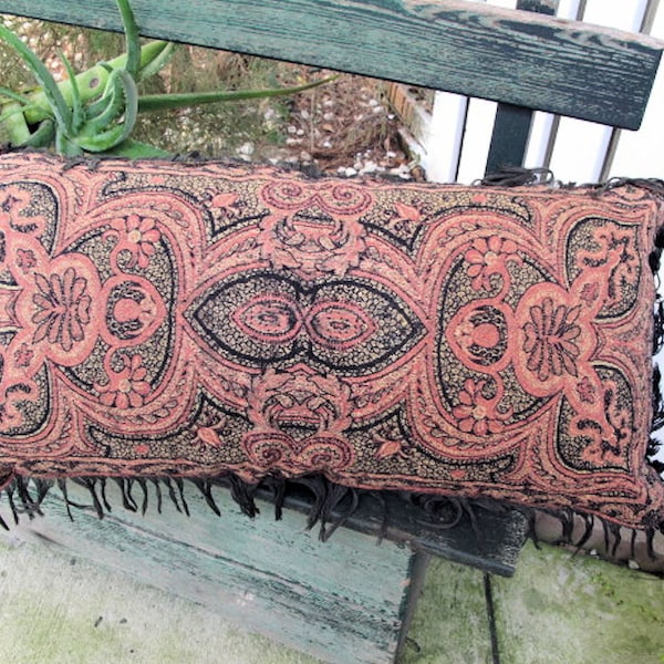Black Paisley Pillow Etsy