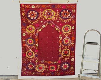 Hand Quilted Comforter by The Arc: Recycled Prayer Suzani from Afghanisstan-60"x80"inches-Free Shipping