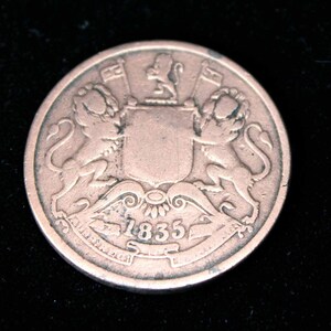 1835 Half Anna Copper Coin-East India Company