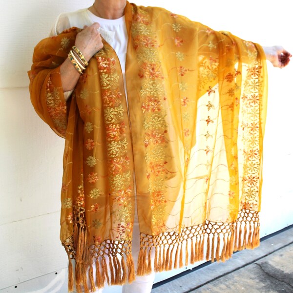 organza wedding shawl