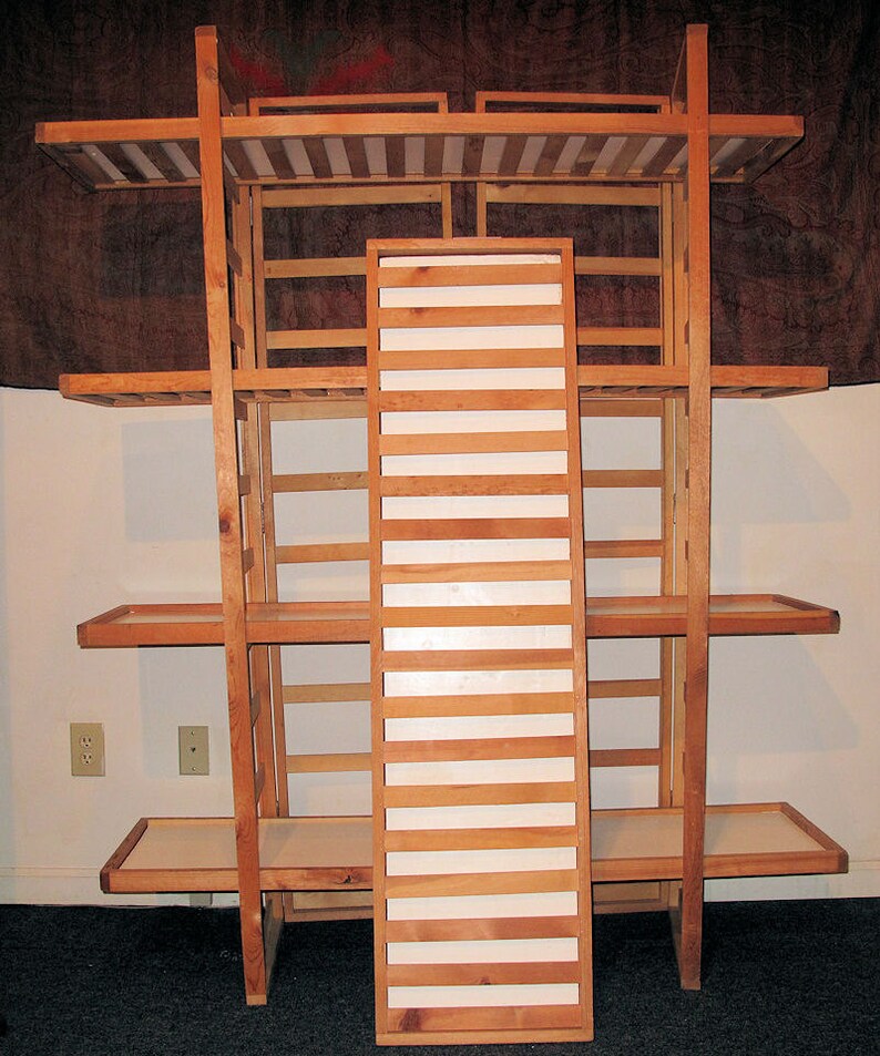 Portable Free Standing Wooden Shelving Unit with 5 Shelves Etsy