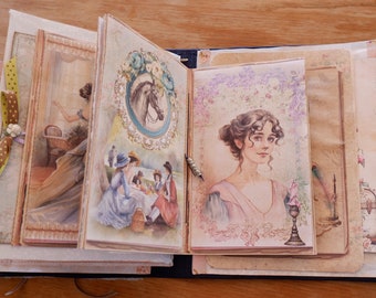 JANE AUSTEN ALBUM, Tagebuch, Fotoalbum, Journal, Unikat, Geschenk, jeden Anlass