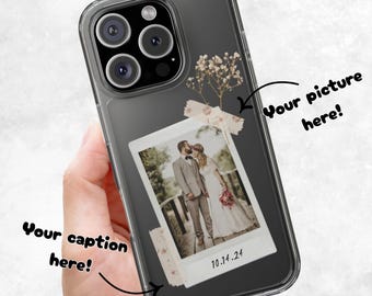 Custom Polaroid Photo Phone Case: Slim Shockproof iPhone Samsung Cover