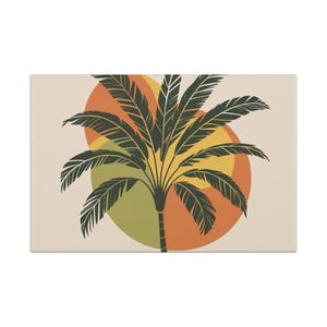 Palm Tree Canvas Art Wraps, Tropical Wall Decor, Boho Home Art, Beach Vibes, Nature Inspired Decoration