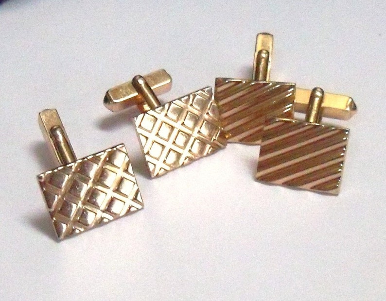 Vintage Gold Swank Cufflinks Etsy