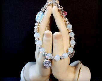 Pulseira Rosário Opalita