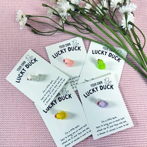 Novelty duck,Lucky Duck, class gift, teacher gift, end of year gift, pocket hug duck, good luck charm, meaningful gift