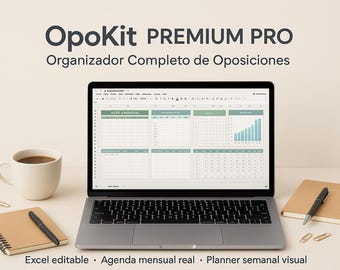 OpoKit Premium PRO – Planificador de Oposiciones (Excel + Google Sheets + PDF)