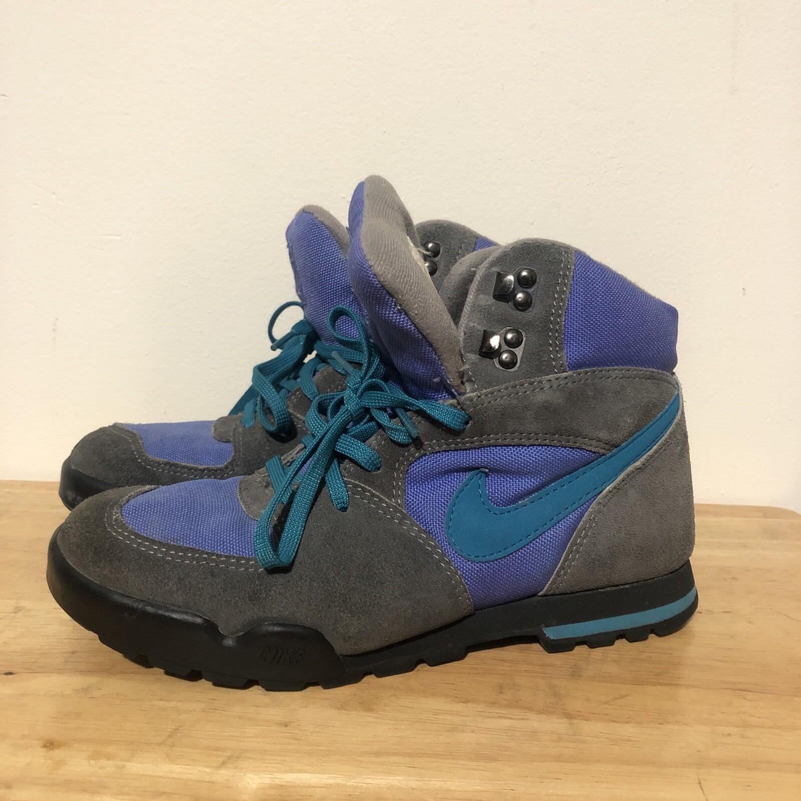 Vintage Y2K Nike Airliner ACG Boots Gray Blue Suede Mens Size 7.5 Vintage 90s ACG Nike Caldera Hiking Suede | Mercari main image 4