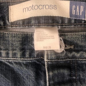 Vintage Gap Denim Jeans 40 X 30 Motocross Pants Y2K Button Fly See Pics zdjęcie 9