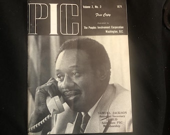 pic magazine Volume 2 No 3 1971 Samuel Jackson On Cover Assistant HUD Secretary