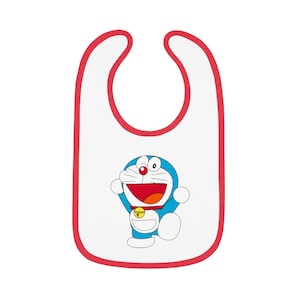 Cute Baby Bib with Contrast Trim, Adorable Infant Feeding Bib, Baby Shower Gift, Cartoon Character Bib, Fun Toddler Bib, Unique Bib [...]