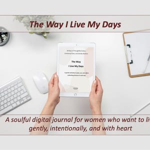 Self-Care Journal PDF for Women | 30-Day Guided Daily Reflection & Mental Health Prompts | Printable Anxiety + Burnout Support