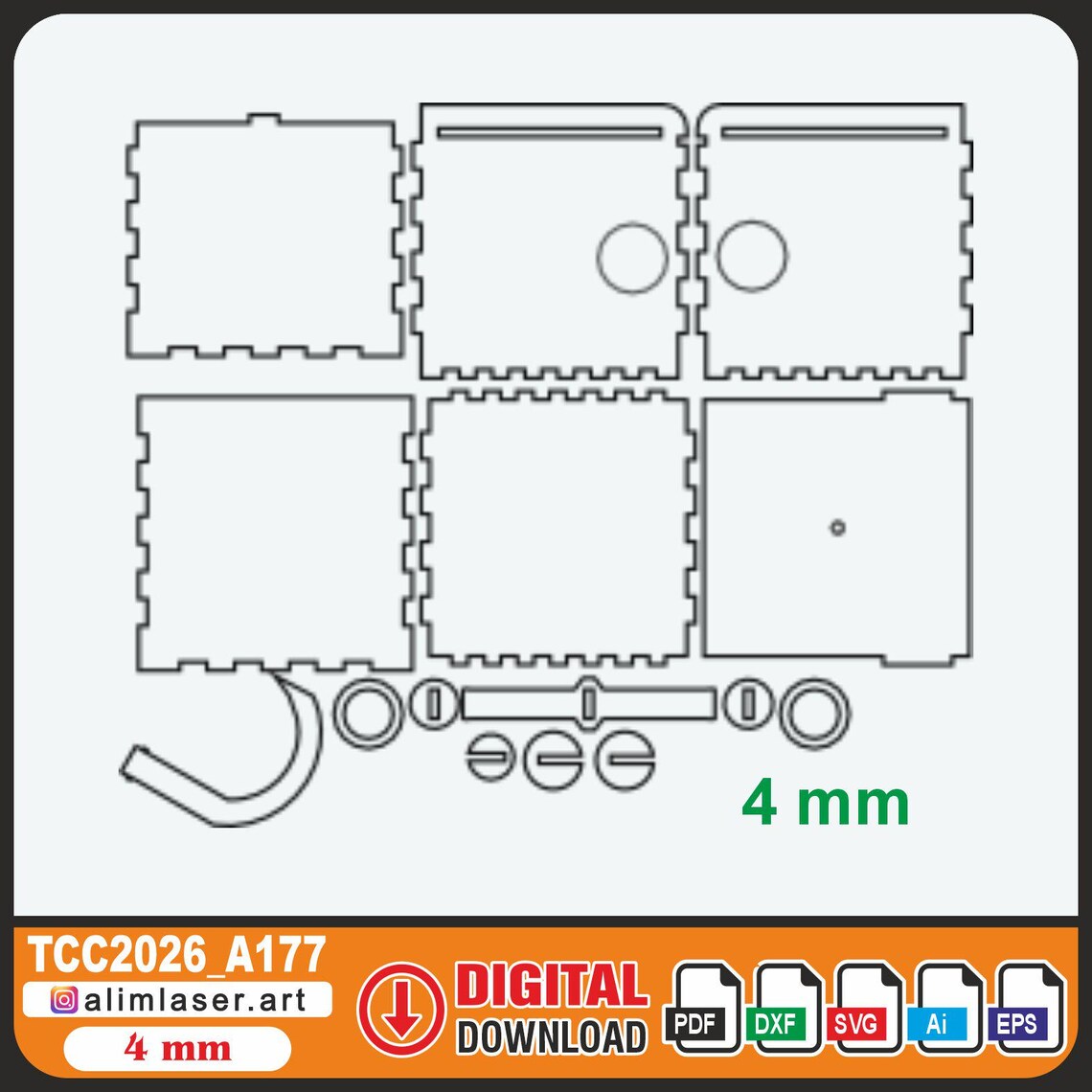 Spider Prank Box Laser Cut File, Wooden Surprise Joke Box Template ...