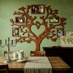 Family Tree Laser Cut File, Personalized Family Photo Frame SVG (Digital Download)