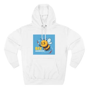 Agressieve bijenhoodie, fleecetrui met drie panelen, cadeau insectenliefhebber, imker aanwezig, op de natuur geïnspireerde trui, top bijenliefhebber