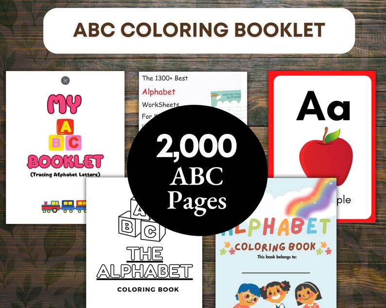 ABC Coloring & Activity Pages Bundle | 2000 Printable Worksheets ...