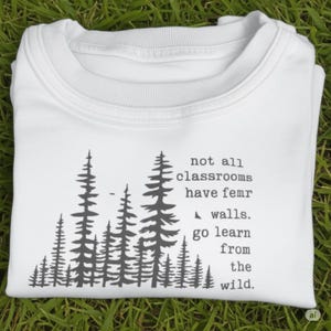 Outdoor Adventure Unisex Heavy Cotton Tee, Not All Classrooms Have Four Walls, Hiking Shirt, Nature Lover Gift, Wilderness Explorer Apparel