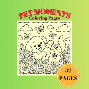 Pet Moments: Adult Coloring Book Featuring Cute and Cozy Pets in Funny Activities and Hygge Moments for Stress Relief coco wyo coloring