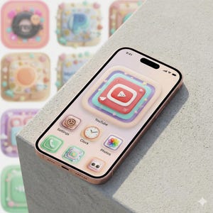 50 Kawaii App Icons | Cute Pastel iPhone Icon Pack | iOS App Icons | Aesthetic Digital Theme | Cute Kawaii iOS Theme
