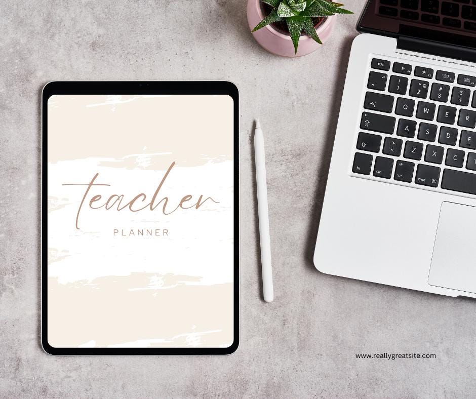 Teacher Planner Printable • Editable Digital PDF Lesson Planner - Etsy
