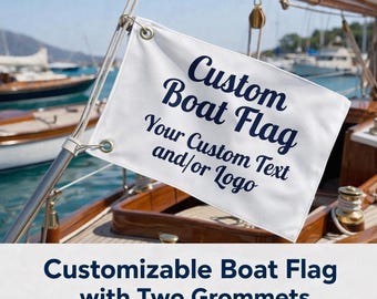 Custom Boat Flag double sided | Personalized Nautical Flag, Custom Text or Logo