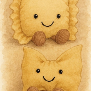 Jellycat inspiriertes A4 Poster - Pasta